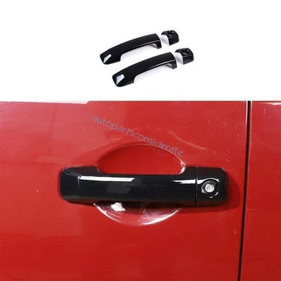 Cubierta de manija de puerta lateral exterior negra brillante para Toyota FJ Cruiser 2007-2013 2014 Foto 1 de 4