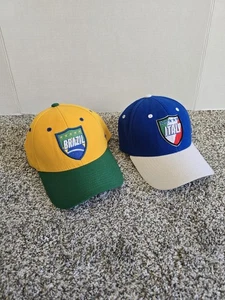 2 Pack! - Italy And Brazil Zephyr ZFit Hats - Size Adult M/L - Picture 1 of 7