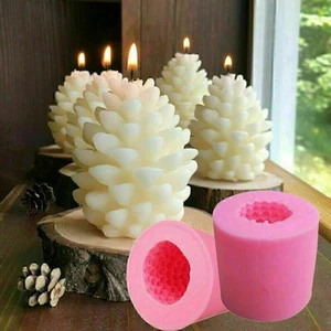 3D Weihnachten Pine Cone Silikon Kerzenform Kerzen Formen DIY Machen Seifenform - Bild 1 von 9