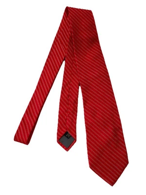 VALENTINO red Striped Silk Men’s Tie. M In Italy. Ec - Image 1 of 4