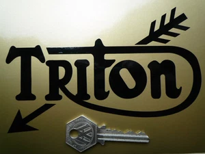 Par de pegatinas de motocicleta con guión cortado Triumph Norton cama de plumas tiger110 - Imagen 1 de 1