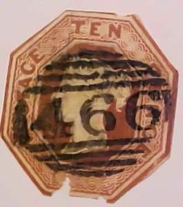 GREAT BRITAIN # 57 CAT 1,500.00 EURO (=$ 1,950.00) CUT TO SHAPE - Picture 1 of 1