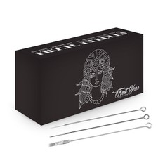 50 AGHI TATUAGGIO PIRATE MISURA 9RS ROUND SHADER TATTOO NEEDLE DIAMETRO 0.35