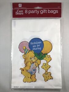 Vintage Care Bears Birthday Party Gift Bags Favors 8ct 1980s American Greetings
