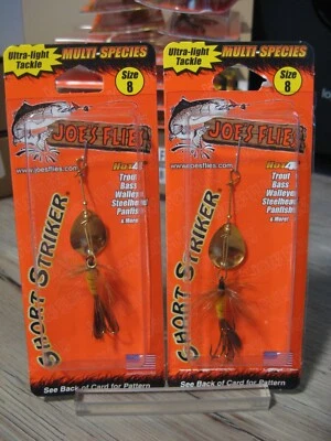 2 Joe's Flies SpinnerBaits Cortos Striker/Gusano de Comida 238 Talla 8 Foto 1 de 4