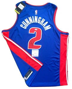 CADE CUNNINGHAM SIGNED AUTOGRAPHED DETROIT PISTONS NBA SWINGMAN JERSEY COA PSA - Picture 1 of 7