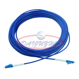 LC to LC SM 9/125 3.0mm Single Core Armored Cable Fiber Patch Cord 5M - Afbeelding 1 van 6