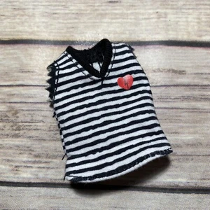 Lol Surprise Omg Doll Clothing Tough Dude Guy Black White Striped Tank Top - Picture 1 of 2