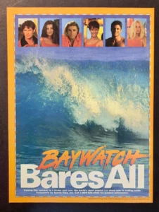 1995 BAYWATCH "Bares All" Trading Cards Sports Time, Inc. ~ Magazin PRINT AD - Bild 1 von 1