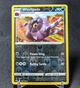 Whirlipede Uncommon Reverse Holo 2021 Pokemon TCG Chilling Reign 106/198 - Picture 1 of 2