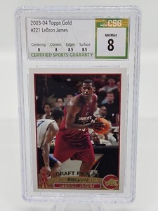 2003-04 Topps Gold Collection LeBron James Rookie CSG 8 Cavaliers #221 