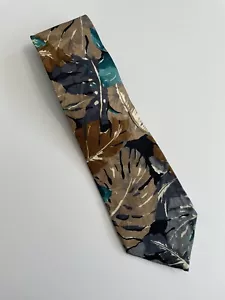 Vintage Boston Traders Floral Plants Necktie Tie 59” - Picture 1 of 6