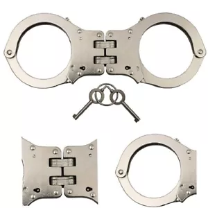 MFH Handschellen mit Gelenk stabile Ausführung 2 Schlüssel Polizei Security - Bild 1 von 4