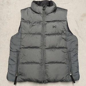 Burton AK Down Puffer Vest Small Gray Pockets Ski Outdoors Quilted - Picture 1 of 11