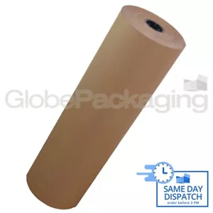 750mm x 20M CARTA DA IMBALLAGGIO MARRONE FORTE KRAFT 88gsm - Foto 1 di 5