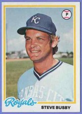 1978 Topps Steve Busby #336 Kansas City Royals