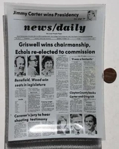 1976 Jonesboro Georgia Jimmy Carter Newt Gingrich Kampagne Räucherglas Aschenbecher- - Bild 1 von 3
