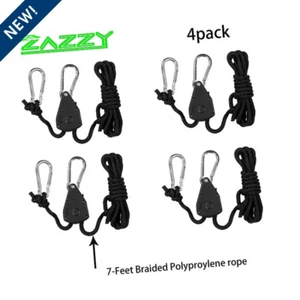 4er Pack verstellbare Grow Light Aufhänger Seil Clip Aufhänger Ratsche Growzelt USA - Bild 1 von 9