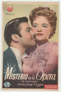 The Climax 1944 Spanish Movie Herald - Boris Karloff, Turham Bey, Susanna Foster - Imagen 1 de 2