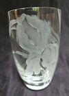 MCM Dorothy Thorpe Etched Glass Iris Flower Vase 6