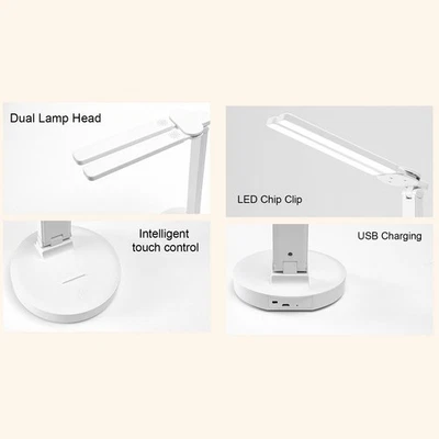 Foldable Dual Swing Arm Desk Lamp Dual Swing Arm Desk Lamp LED Charging For - Image 1 of 4