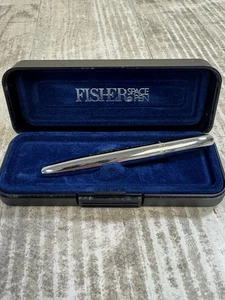 Vintage Fisher Space PEN Chrome Bullet w/ Box -SEE PICS! Good Condition - Picture 1 of 7