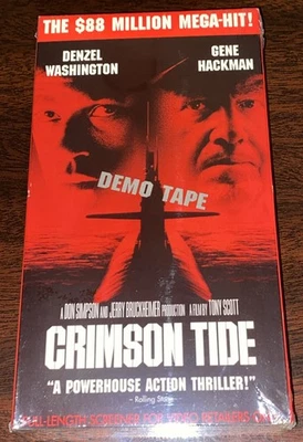 VERY RARE SEALED Crimson Tide VHS DEMO/PROMO TAPE Denzel Washington Gene Hackman Foto 1 de 4