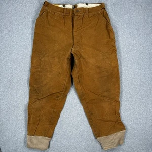 Vintage WeatherBak Pants Mens Large Wool Cuff Workwear Insulated Hunting 50s - Picture 1 of 18