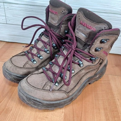 Lowa ботинки женский размер 7 коричневый Renegade GTX средний WS фиолетовый туризм вибратор открытый - Изображение 1 из 4