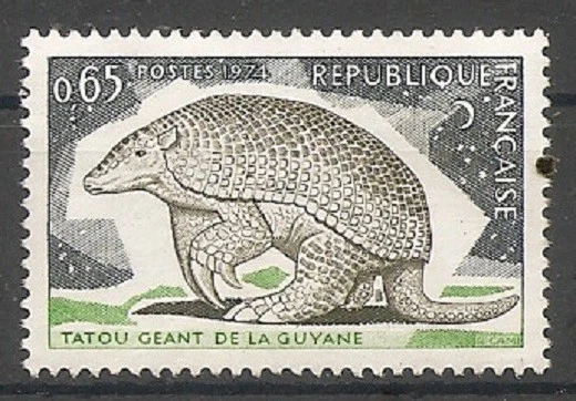 France 1974 Animals Giant Armadillo MNG Scott#1408 - Image 1 of 1