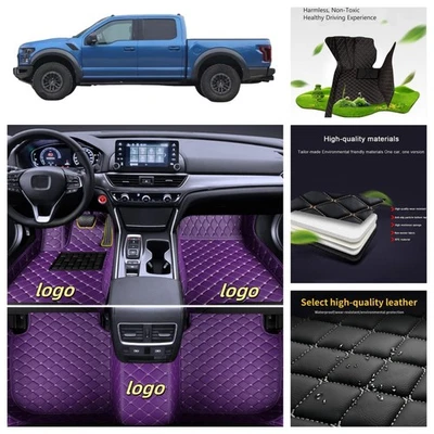 For Ford  F-150 250 All Models Car Floor Mats Luxury Carpets Cargo Liners Custom - Imagem 1 de 4
