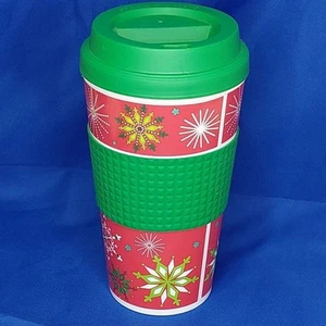 Christmas Coffee Tumbler 16 ounce Mug for Hot or Cold with Grip Sleeve - Picture 1 of 11