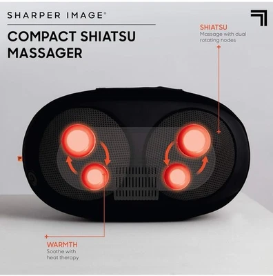 Masajeador Shiatsu compacto de imagen más nítida con adaptadores de calor y aire acondicionado para automóvil Foto 1 de 4