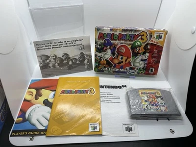 Mario Party 3 (Nintendo 64 N64) Auténtico Completo CIB Funciona🔥¡Buen Forma! Foto 1 de 4