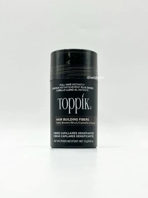 Fibras capilares Toppik (0,42 oz / 12 g) cabello completo marrón oscuro instantáneamente Foto 1 de 4