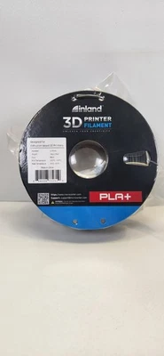 Inland PLA Plus (PLA+) 3D Printer Filament 1.75mm 1KG 2.2lbs Spool Black - Image 1 of 3
