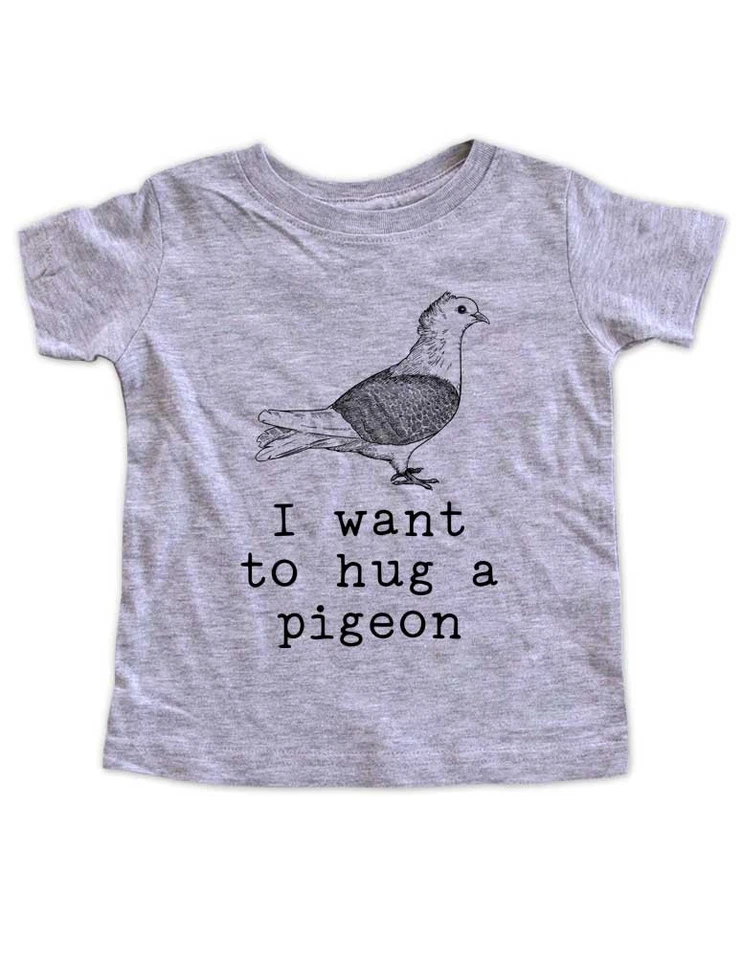Quiero abrazar a una paloma zoológico animal cumpleaños bebé body, niño pequeño, camisa juvenil Foto 1 de 1
