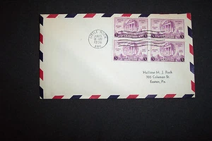 3c BLOCK OF 4 ARKANSAS CENTENNIAL AIR MAIL SCOTT #782 - Picture 1 of 1