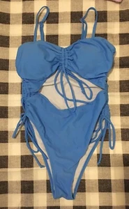 Viottiset Women’s Light Blue Cut out Swimsuit - Medium - Picture 1 of 3