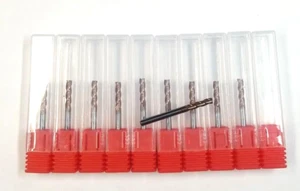 1/8 Schaftfräser TiN beschichtet 3 Flöte Flach Hartmetall Schaftfräser 10 Stück CNC Schneidwerkzeuge - Bild 1 von 7