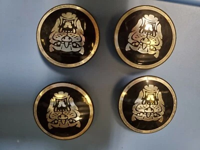 JAGUAR XJ8 XJR VANDEN PLAS TIPO S JUEGO 4 TAPAS CENTRALES DE RUEDA NEGRO Foto 1 de 2