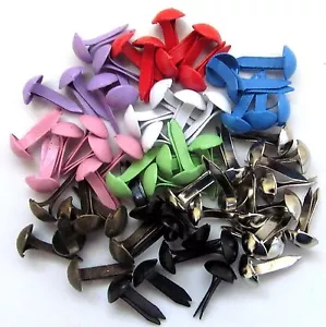 Scrapbooking 5mm Brads- Cardmaking Crafts- 100 or 200pcs- 11 Colours Available - Picture 1 of 11