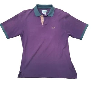 Vintage 1990s Apple Polo Teal & Purple Computer Company Employee Retro Promo - Picture 1 of 6