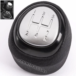 per SAAB 9-3 9-3X 93 POMELLO LEVA DEL CAMBIO 5 MARCE PELLE MANOPOLA MANIGLIA - Foto 1 di 3