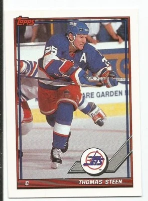 THOMAS STEEN 1991-92 TOPPS CARD NM-MT+ CONDITION - Image 1 of 2