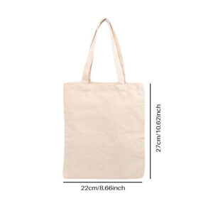  Foldable Shoulder Bag Handbag Tote Bag Blank Canvas Shopping Bag Eco Reusable