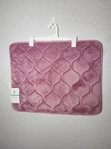 Comfort Bay Blue Foam Bathroom Bath Mat Non-Skid 18” X 24” Soft & Absorbent - Picture 1 of 2
