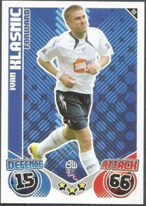 TOPPS MATCH ATTAX 2010-11- #106-BOLTON WANDERERS & CROATIA-IVAN KLASNIC