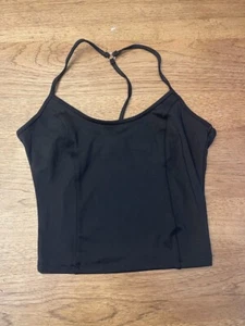 Victoria’s Secret Pure Black Logo SMALL Flow On Point Essential Tank Top VS - Picture 1 of 2