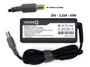 Alimentatore PowerQ per LENOVO ThinkPad Edge E320 E325 65W 20V 3,25A (7,9x5,5)mm